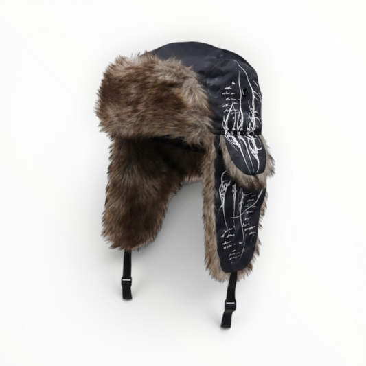 Reworked Fur Hat Black