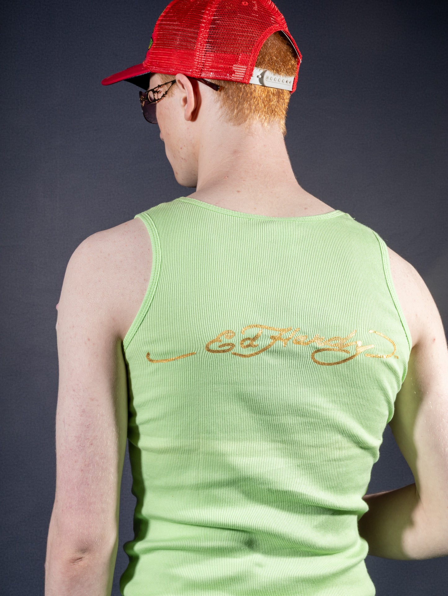 Ed Hardy Green Skull Top