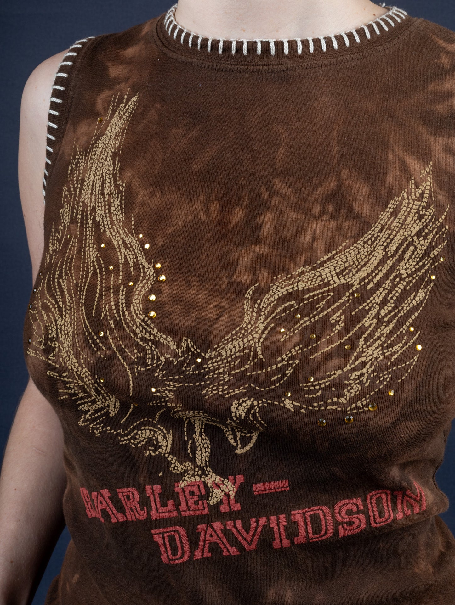 Harley Davidson Brown Eagle Tank Top