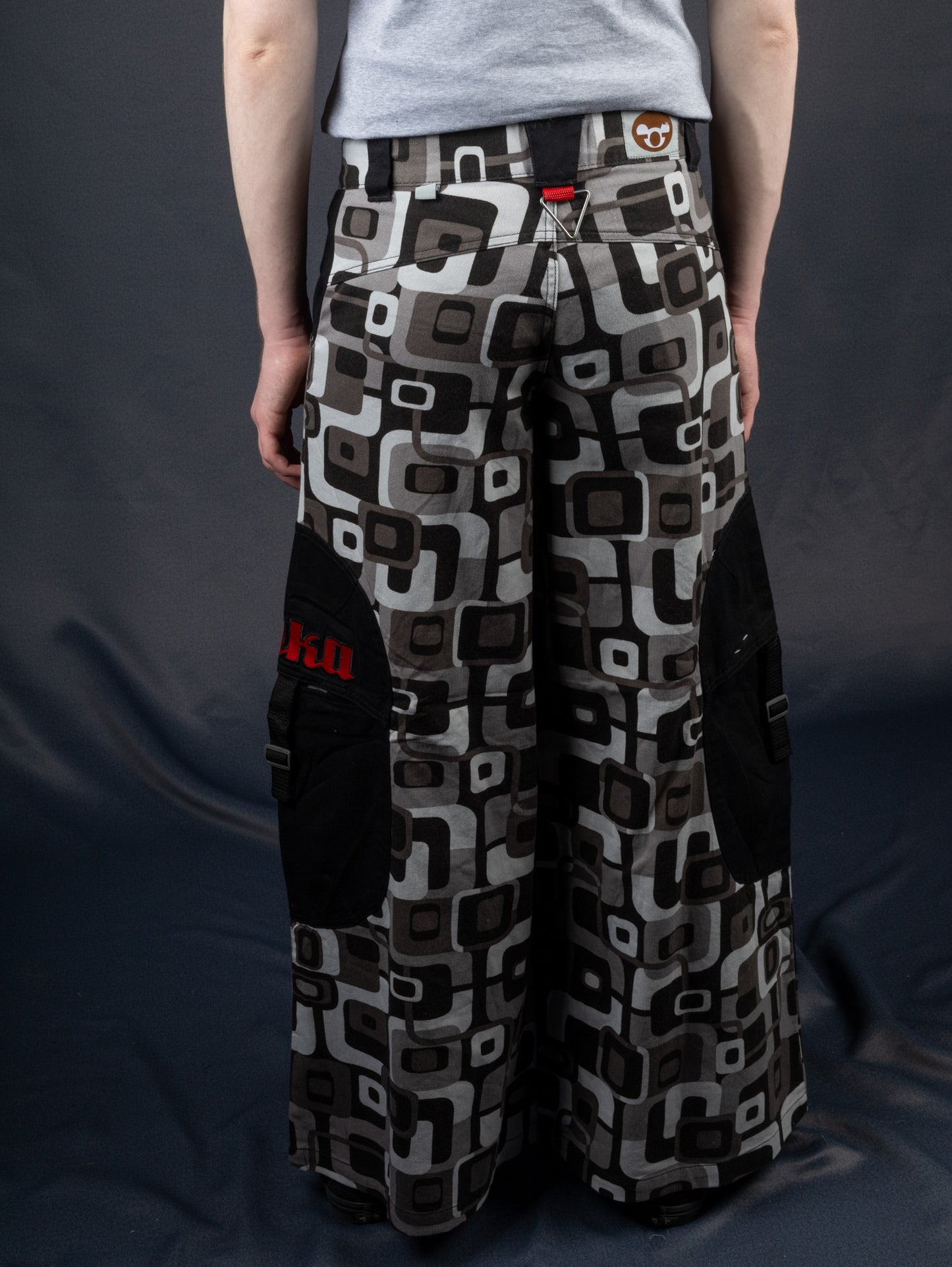 Stuka Gray Squares Pant