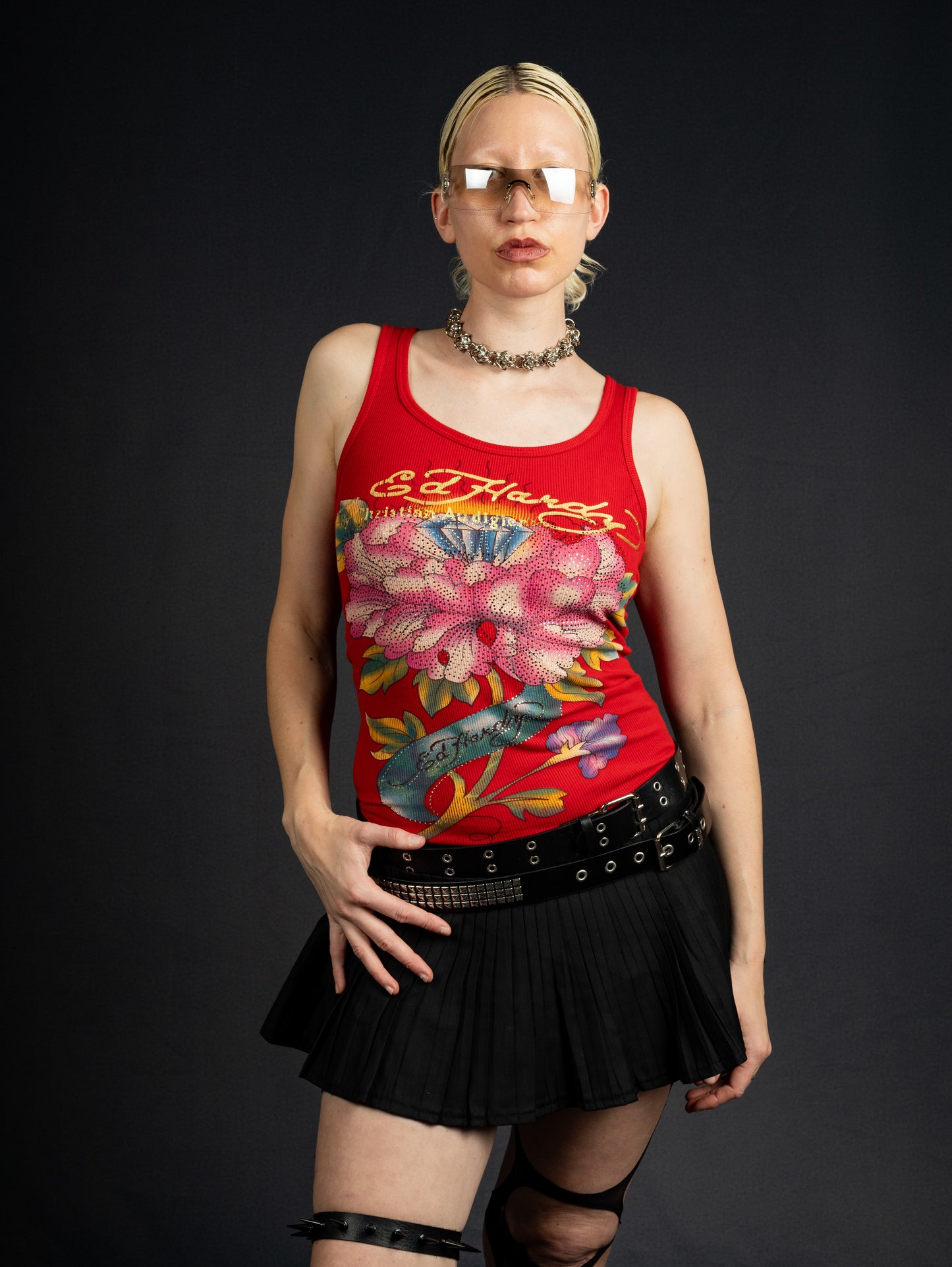 Ed Hardy Diamond Flower Top
